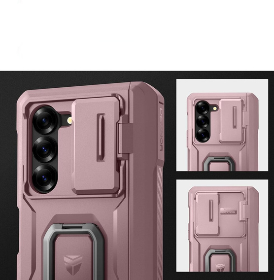 Obrnené puzdro pre Samsung Galaxy Z Fold 6 5G, Dexnor Full Body S-Pen Slot, ružové