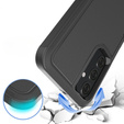 Pancierované puzdro pre Samsung Galaxy A25, dvojvrstvové, čierne + 9H sklo
