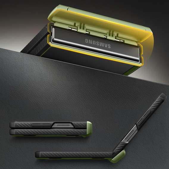 Puzdro Tongate MECH s MagSafe pre Samsung Galaxy Z Flip7 FE / Z Flip6, zelené