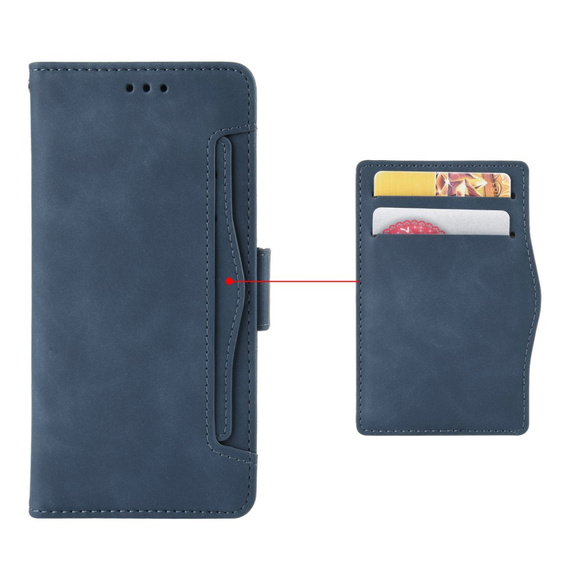 Klapkové puzdro pre Infinix Hot 50 4G, Card Slot, tmavomodré