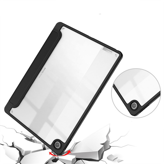 Puzdro pre Lenovo Tab M10 Plus 10.6 Gen 3 TB-125F TB-128F, Smartcase Hybrid, so slotom na stylus, čierne