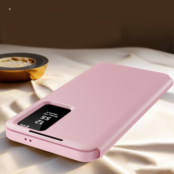 Flipové puzdro pre Samsung Galaxy S25 Edge, Smart View Wallet, ružové