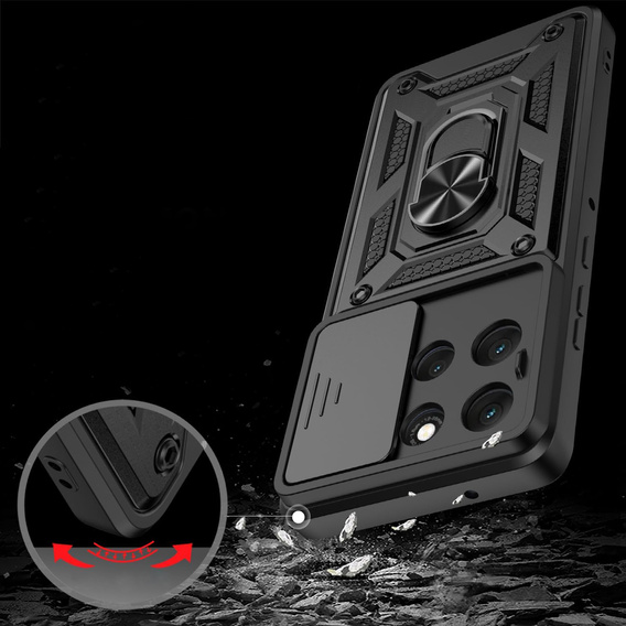 Pancierované puzdro pre Motorola Moto G56 5G, CamShield Slide, modré