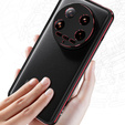 Puzdro pre Xiaomi 14 Ultra, Armor Bumper, s krytom objektívu, čierna / červená