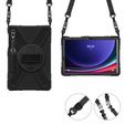 Puzdro pre Samsung Galaxy Tab S9 FE+ / S9+ / S8+ / S7+, pancierované ochranné, čierne