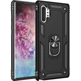 Pancierované obal na mobil pre Samsung Galaxy Note 10+ Plus, Nox Case Ring, čierne