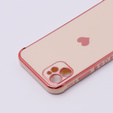 Obal na mobil pre Apple iPhone 11, Electro heart, ružové rose gold