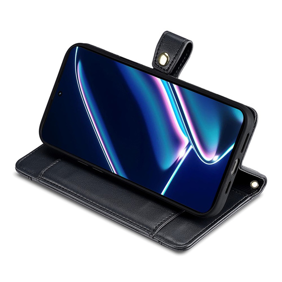 Klapkové puzdro pre Realme 11 Pro 5G / Pro+ 5G, Wallet Zipper Pocket, čierne