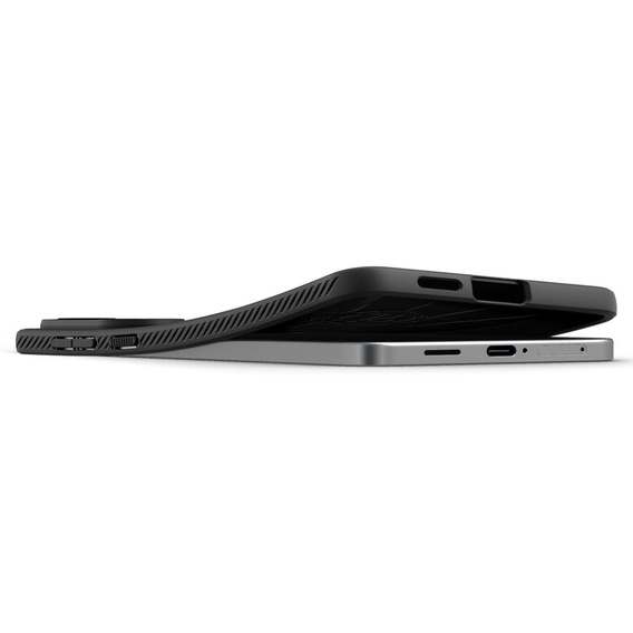 Puzdro Spigen pre Samsung Galaxy S25 Edge, Liquid Air, čierne + tvrdené sklo 9H