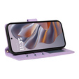 Puzdro s chlopňou pre Motorola Edge 50 Neo / Motorola ThinkPhone 25, Rhombus Crossbody Leather, fialové