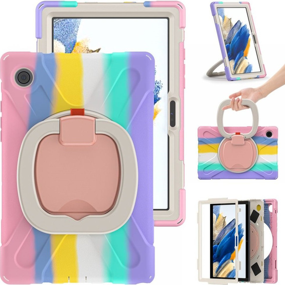 Detské puzdro pre Samsung Galaxy tab A8 10.5 SM-X200 SM-X205, pancierované s popruhom, modré