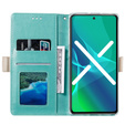 Klapkové puzdro pre Samsung Galaxy A53 5G, Wallet Pocket Zipper Lace, zelený