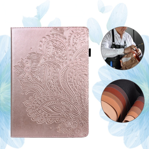 Puzdro s chlopňou pre Xiaomi Redmi Pad SE 11", flower, ružové