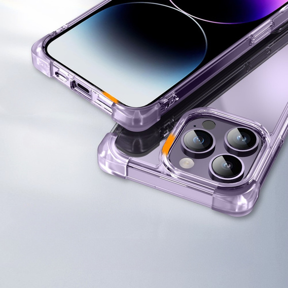 Puzdro pre iPhone 14 Pro, ERBORD CornerShield, fialové