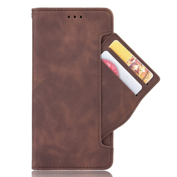 Klapkové puzdro pre T Phone 5G, Card Slot, hnedé