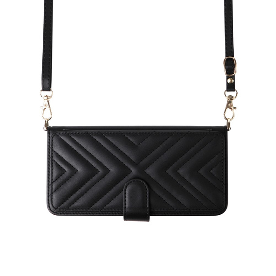 Puzdro s chlopňou pre Realme 14 Pro+ 5G, Crossbody Leather Wallet, čierne