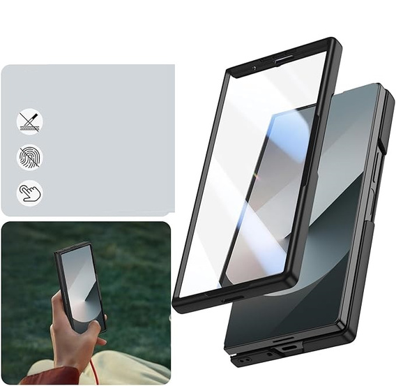 Sklenené puzdro s úplnou 360° ochranou pre Samsung Galaxy Z Fold7 5G