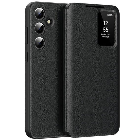 Flipové puzdro pre Samsung Galaxy A56 5G, Smart View Wallet, čierne