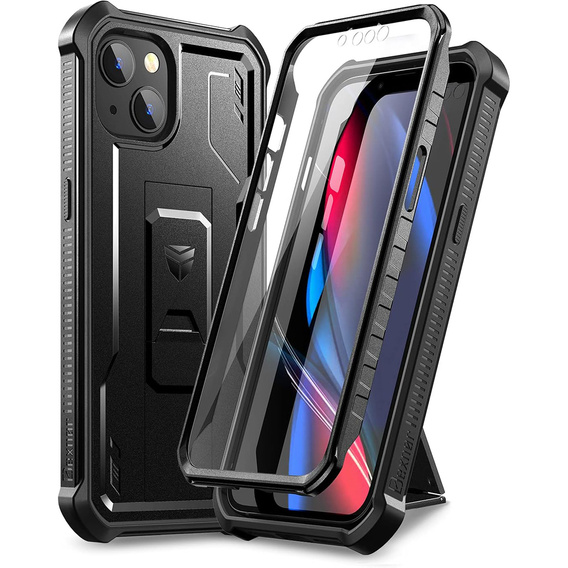 Obrnené puzdro pre iPhone 13 mini, Dexnor Full Body, čierne