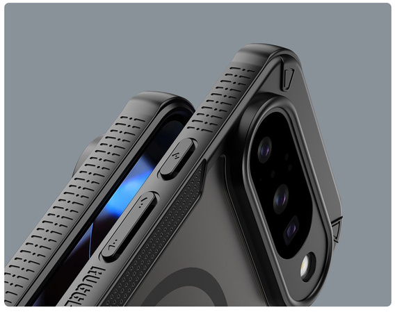 Pancierované puzdro pre Google Pixel 10 Pro XL, pre MagSafe, matné, čierne