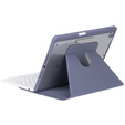 Puzdro s klávesnicou pre iPad 11" 2025 A16 (11 gen.) / iPad 10.9" 2022 (10 gen.), Rotary 360° Leather, fialové
