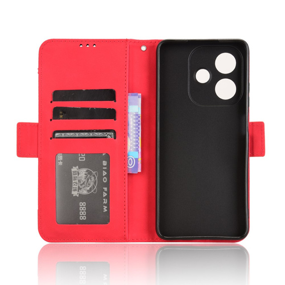 Klapkové puzdro pre Oppo A40 / Oppo A40m, Card Slot, červené