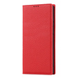 Kožené puzdro pre Samsung Galaxy S23 Plus, ERBORD Grain Leather, červený