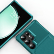 Puzdro pre Samsung Galaxy S24 Ultra, Card Holder Kickstand, zelený