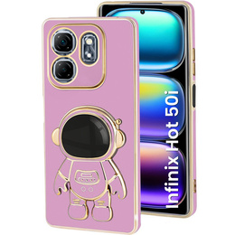 Obal na mobil pre Infinix Hot 50i 4G, Astronaut, fialové