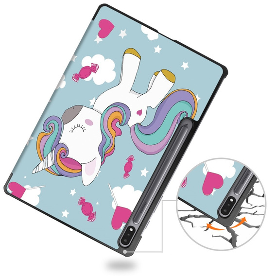 Puzdro pre Samsung Galaxy Tab S9 Plus, Smartcase, unicorn