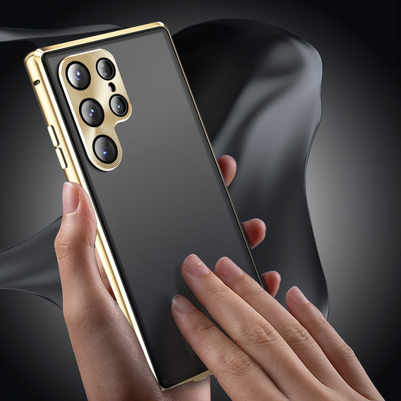 Puzdro pre Samsung Galaxy S25 Ultra, Magnetic Dual Glass, zlaté