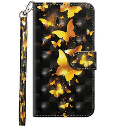 Klapkové puzdro pre Xiaomi Redmi Note 8 Pro, Wallet Butterfly, zlaté