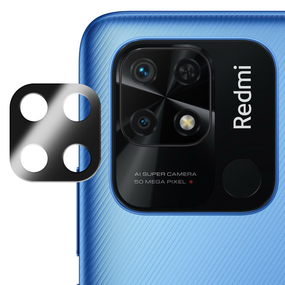 Tvrdené sklo na fotoaparát pre Xiaomi Redmi 10C, modré