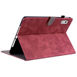 Obal na mobil pre Lenovo Tab M9, Wallet Pen Slot, červené