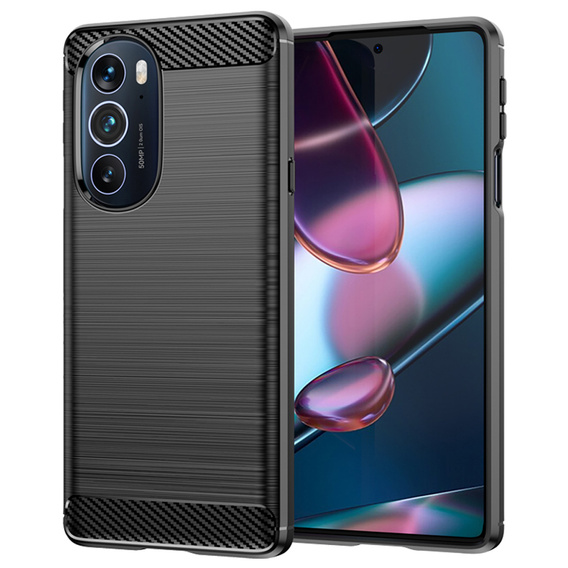 Obal na mobil pre Motorola Edge 30 Pro, Carbon, čierne