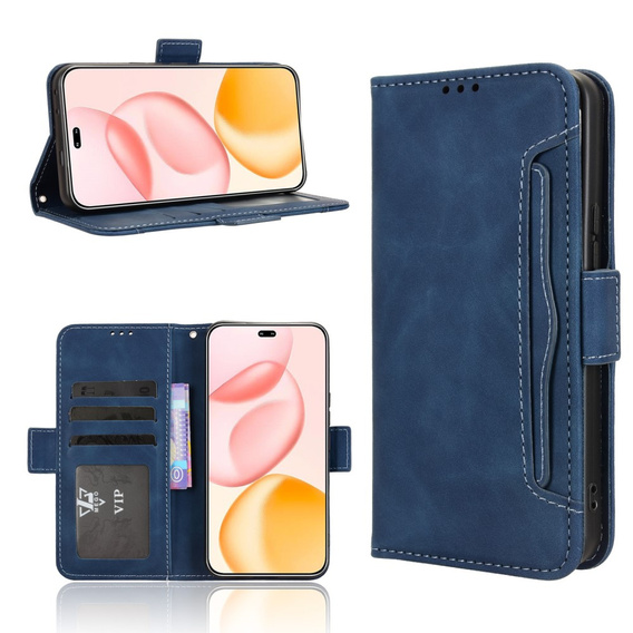 Klapkové puzdro pre Honor 400 Pro 5G, Card Slot, tmavomodré