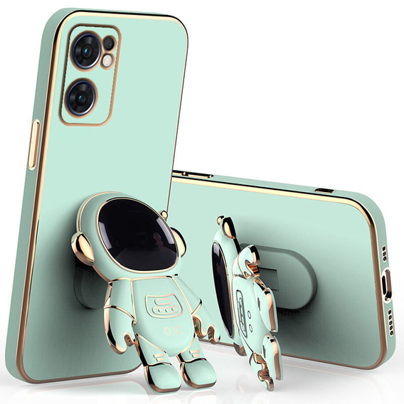 Obal na mobil pre Oppo Reno 7 5G, Astronaut, zelený
