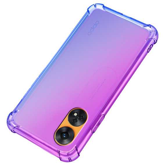 Puzdro pre Oppo Reno8 T, Gradient Dropproof, Fialová / modrá