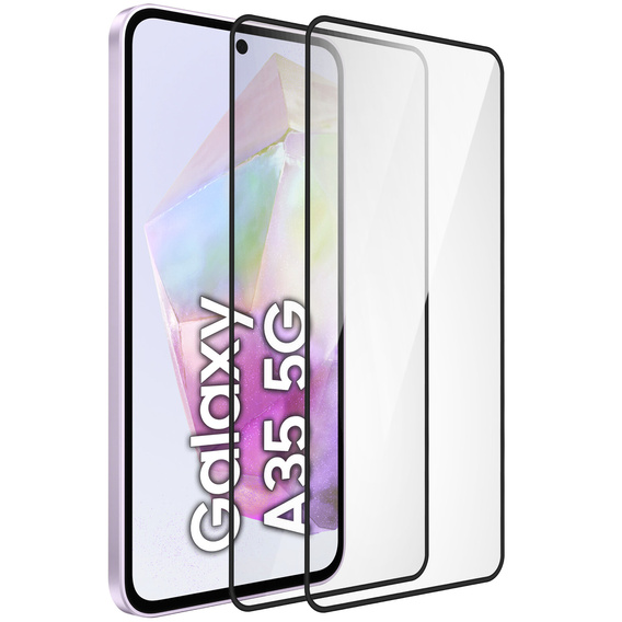 2x tvrdené sklo ERBORD 3D pre Samsung Galaxy A35 5G pre celý displej