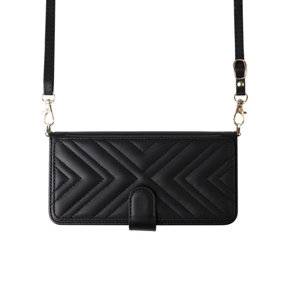 Puzdro s chlopňou pre Oppo Reno 13F 5G, Crossbody Leather Wallet, čierne