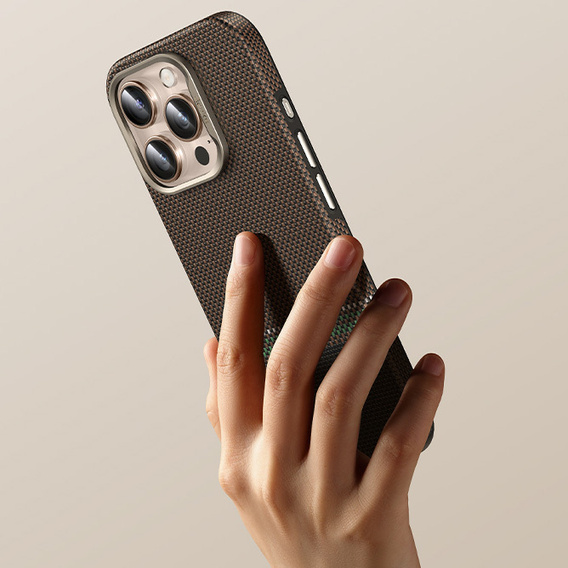 BENKS Kevlar Magnetic Armor Pro Prestige 600D Y066 puzdro pre MagSafe s aktívnym tlačidlom pre iPhone 16 Pro Max