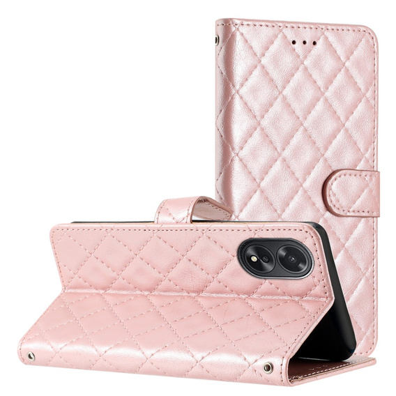 Klapkové puzdro pre Oppo A38 4G / Oppo A18 4G, Wallet, BINFEN COLOR, ružové rose gold