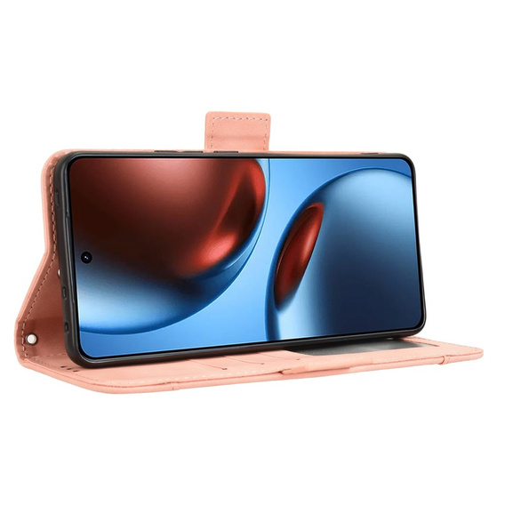 Klapkové puzdro pre Realme GT 7 / 7T, Card Slot, ružové