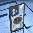 Puzdro pre Realme GT 7 Pro, s magnetickým štítkom, transparentné / čierne