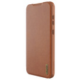 Flipové puzdro NILLKIN pre Samsung Galaxy A56, CamShield Qin Pro, kožené, hnedé