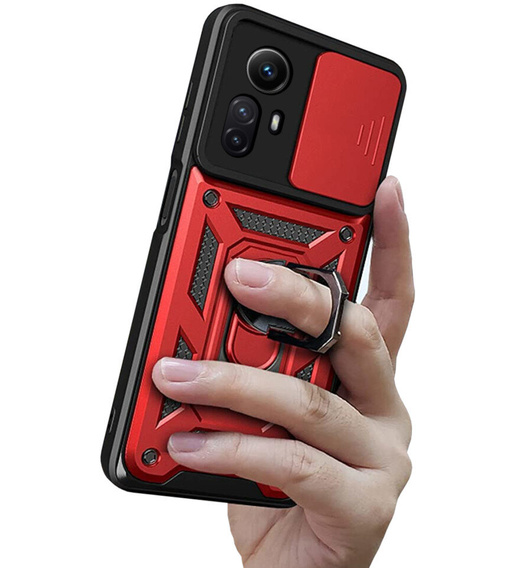 Obal na mobil pre Xiaomi Redmi Note 12S 4G, CamShield Slide, červené