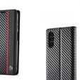 Flipové puzdro pre Samsung Galaxy S25, Carbon LC.IMEEKE, čierne