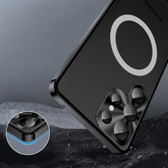 Ochranné puzdro na fotoaparát pre Samsung Galaxy S23 Ultra, CamShield MagSafe, transparentné / čierne