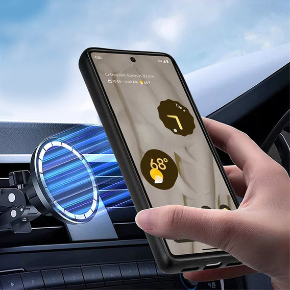 Obal na mobil pre Google Pixel 7 Pro 5G, Leather Hybrid MagSafe, zelený