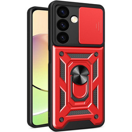 Obal na mobil pre Samsung Galaxy S24+ Plus, CamShield Slide, červené